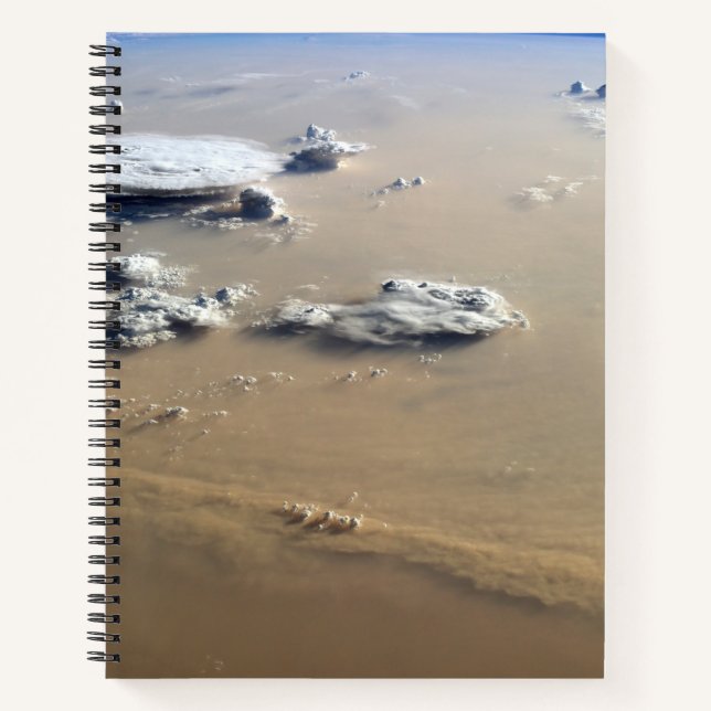 Dust Storm Across The Sand Seas Of Sahara Desert. Notebook (Front)