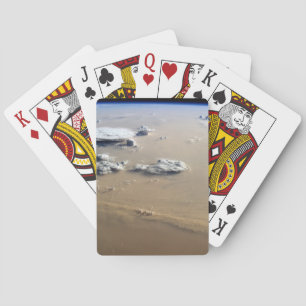 Dust Storm Across The Sand Seas Of Sahara Desert. Playing Cards