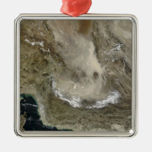 Dust storm in Iran Metal Tree Decoration