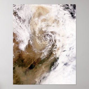 Dust storm in northern China Poster