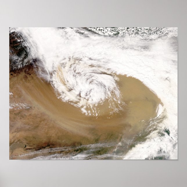 Dust storm in northern China Poster (Front)