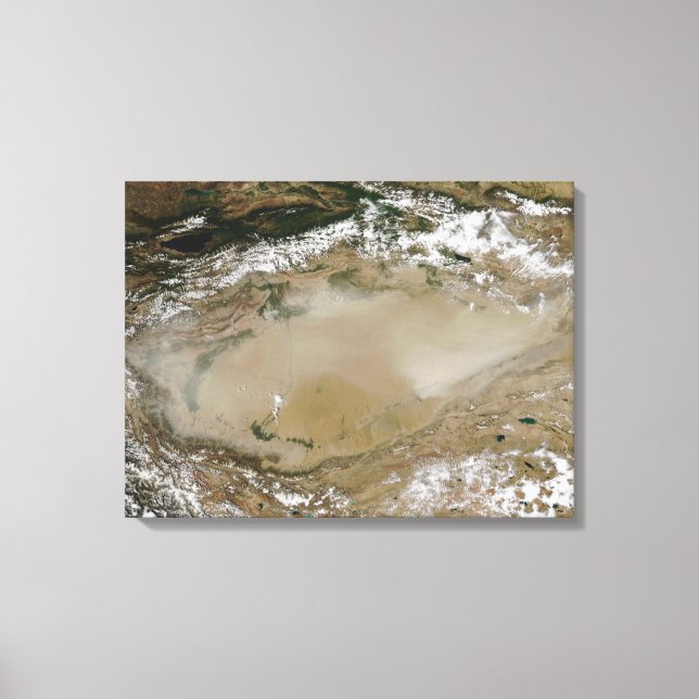 Dust storm in Taklimakan Desert, Western China Canvas Print (Front)