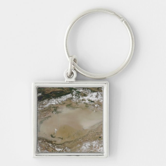 Dust storm in Taklimakan Desert, Western China Key Ring (Front)