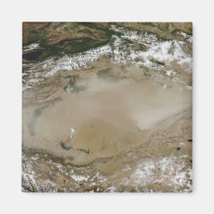 Dust storm in Taklimakan Desert, Western China Magnet