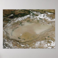 Dust storm in Taklimakan Desert, Western China
