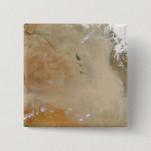 Dust storm in the Middle East 15 Cm Square Badge