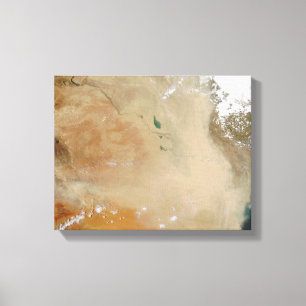 Dust storm in the Middle East Canvas Print