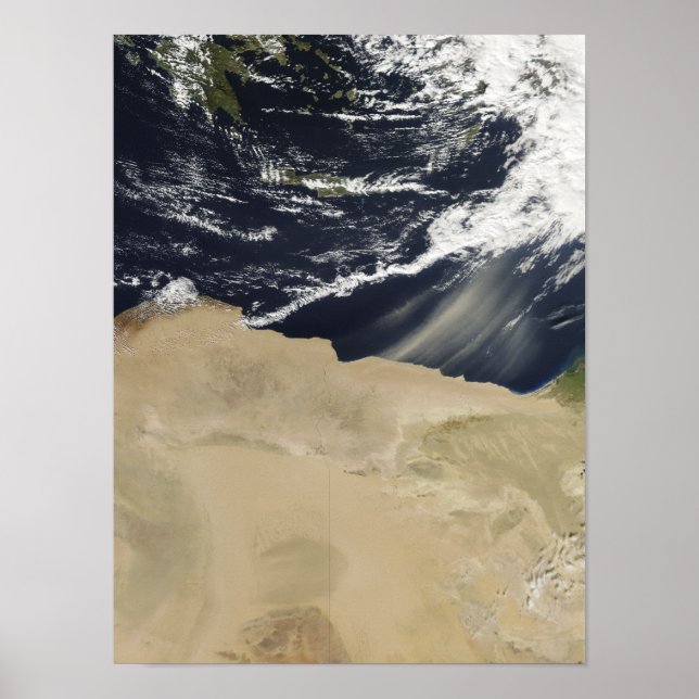 Dust storm over Egypt Poster (Front)