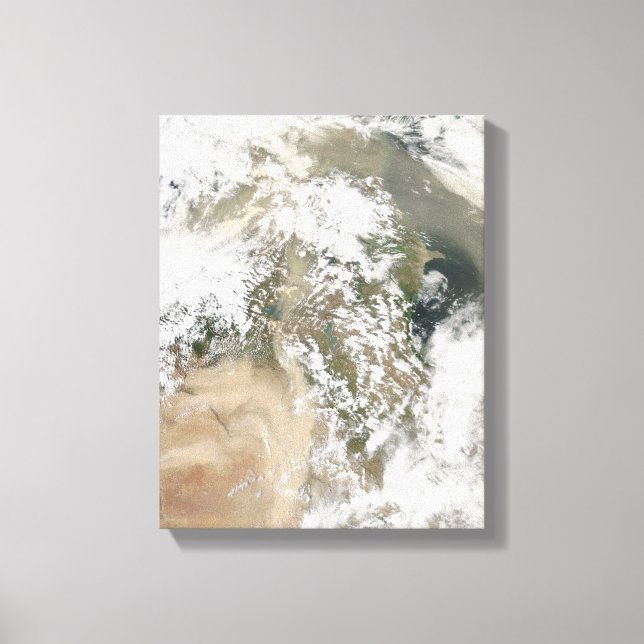 Dust storms over the Middle East Canvas Print (Front)
