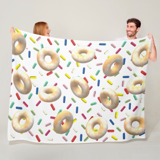 Dusted Doughnuts and Sprinkles Fleece Blanket (In Situ)