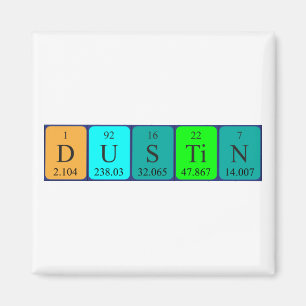 Dustin periodic table name magnet