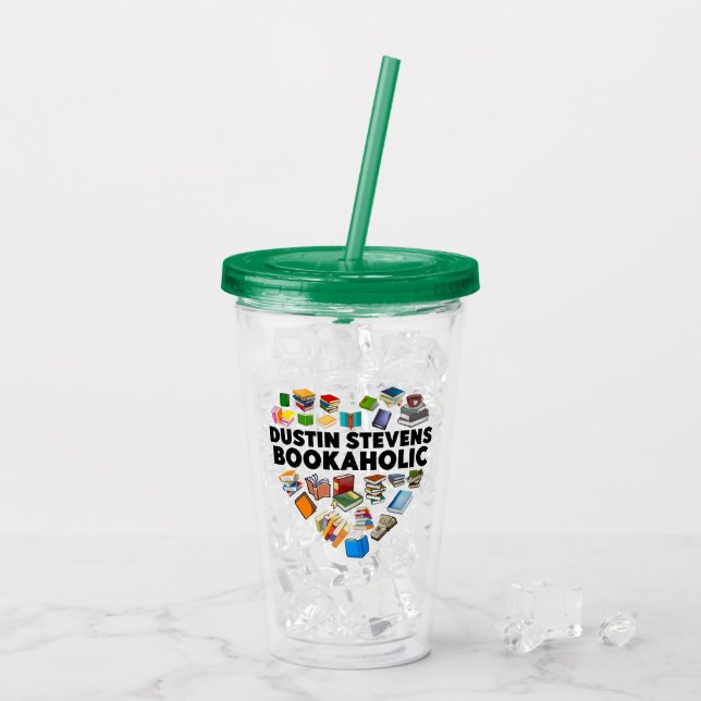 Dustin Stevens Bookaholic Acrylic Tumbler (Back Ice)