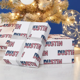 Dustin Vorname Name USA US Geschenkpapier Papier Wrapping Paper