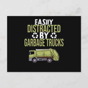 Dusting Car Garbage Man Garbage Collection Dust Postcard