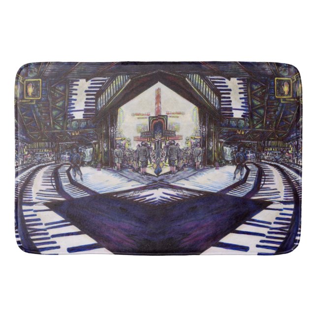 Dusting the Piano Bath Mat (Front)