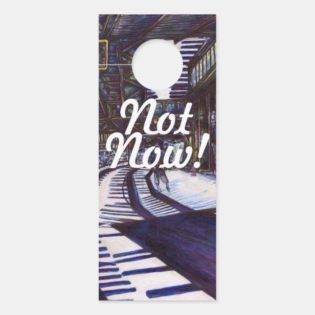 Dusting the Piano Door Hanger (Front)