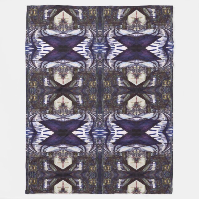 Dusting the Piano Fleece Blanket (Front)