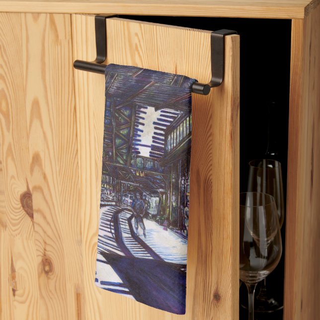 Dusting the Piano Tea Towel (Thirds Fold)