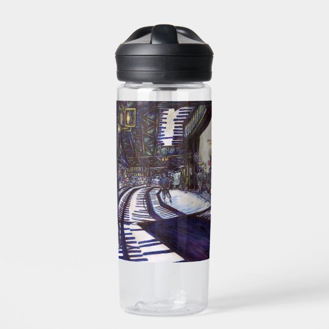 Dusting the Piano Water Bottle (Front)