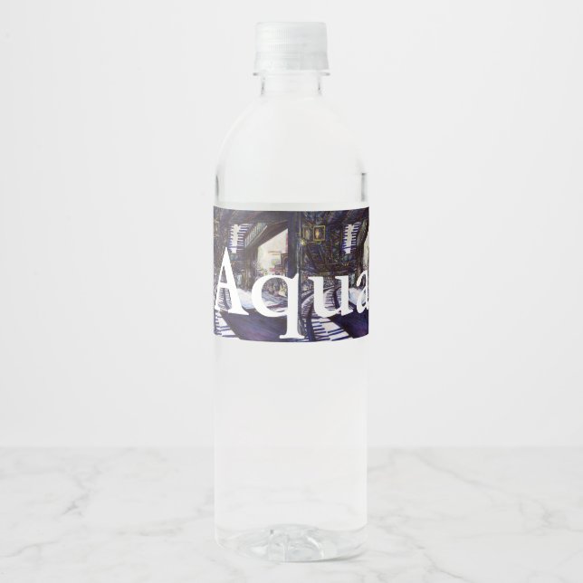 Dusting the Piano Water Bottle Label (Front)