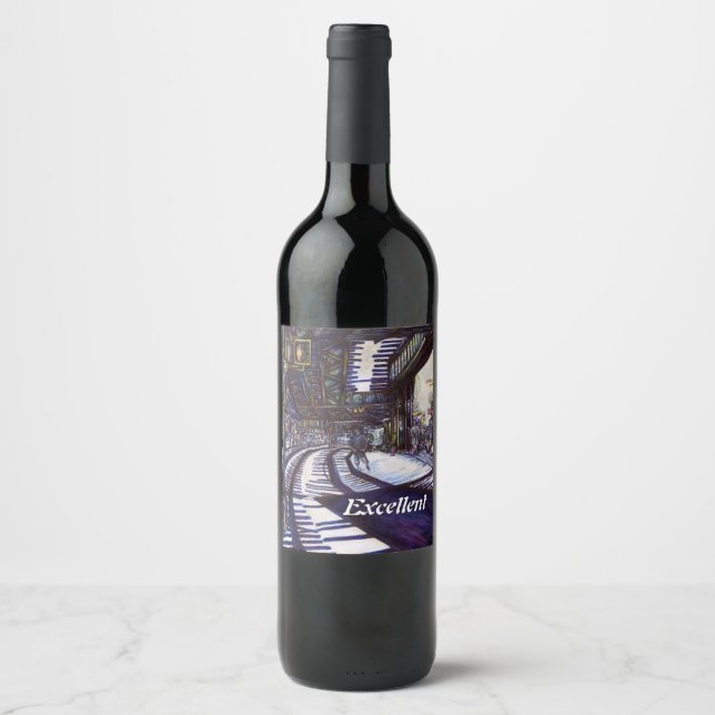Dusting the Piano Wine Label (Front)