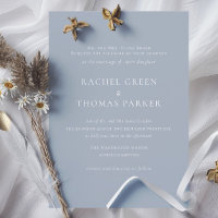 Dusty Blu Elegant Minimalist Wedding