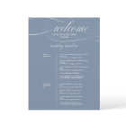 Dusty Blue 2 Days Wedding Itinerary Chic