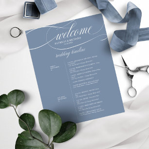 Dusty Blue 2 Days Wedding Itinerary Chic