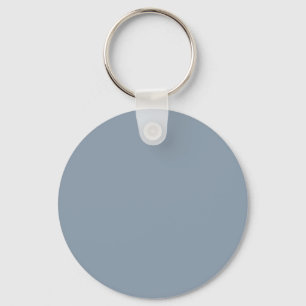 Dusty Blue 8C9DAD Colour - Option to Add Name Key Ring