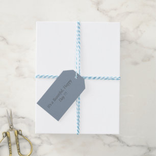 Dusty Blue 8C9DAD - Custom Message or Blank Gift Tags