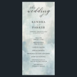 Dusty Blue Abstract Brushstrokes Wedding Program Programme<br><div class="desc">In beautiful painterly style, this contemporary wedding program design features abstract brush strokes in the cool and harmonious colours of the sky with various shades of blue, grey and white. It adds a unique modern artistic impression to your wedding stationery. Sample wording for the order of service is included in...</div>