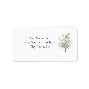 Dusty Blue Address Label