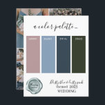 Dusty blue and dusty pink Wedding colours Palette<br><div class="desc">Dusty blue and dusty pink Wedding colours Palette Card 2023</div>