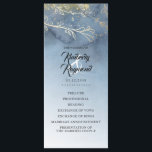 Dusty Blue and Gold Wedding Programs Programme<br><div class="desc">Modern elegant dusty blue and gold wedding programs</div>