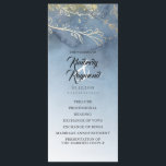 Dusty Blue and Gold Wedding Programs Programme<br><div class="desc">Modern elegant dusty blue and gold wedding programs</div>