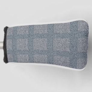 Dusty Blue and Grey on Tweed Design Golf Head Cover