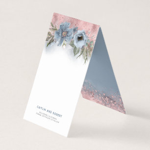 Dusty Blue and Rose Gold   Additional Card