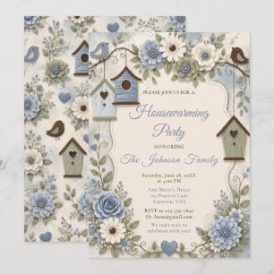 Dusty Blue and Sage Housewarming Invitation