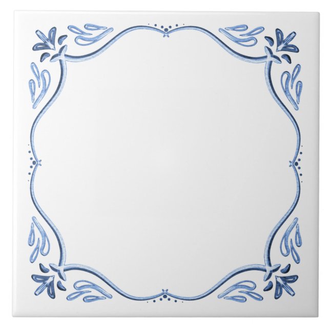 Dusty Blue and White Tile (Front)