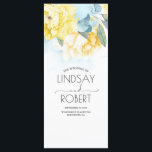 Dusty Blue and Yellow Flowers Wedding Programs Programme<br><div class="desc">Yellow floral wedding programs</div>