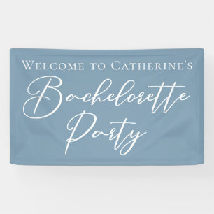 Dusty Blue Bachelorette Party Personalised Banner
