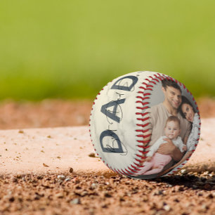Dusty Blue Best Dad Ever First Fathers Day Photo Baseball