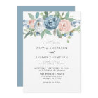 Dusty Blue & Blush Rose Floral Watercolor Wedding