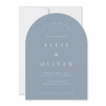 Dusty Blue Boho Arch Modern Wedding