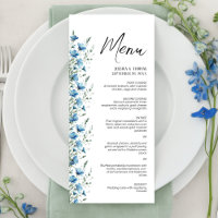 Dusty Blue Boho Chic Wildflowers Elegant Wedding