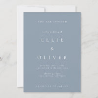 Dusty Blue Boho Minimalist Modern Wedding