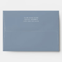 Dusty Blue Boho Modern Simple White Lines Wedding
