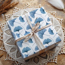 Dusty Blue Botanical Watercolor Pattern