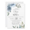Dusty Blue Botanical Wedding Invitation