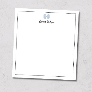 Dusty Blue Bow Border Script Custom Name Script Notepad
